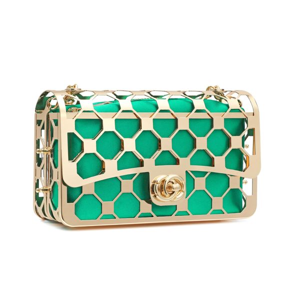 Саrіеԁо Handbags - Evening Bag Elegant Clutch Purse Exquisite Velvet Metal Hollow Out c: